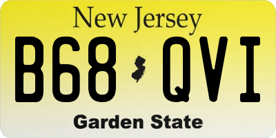 NJ license plate B68QVI