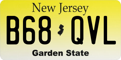NJ license plate B68QVL