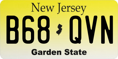 NJ license plate B68QVN