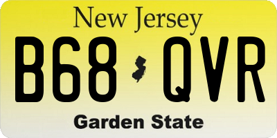 NJ license plate B68QVR
