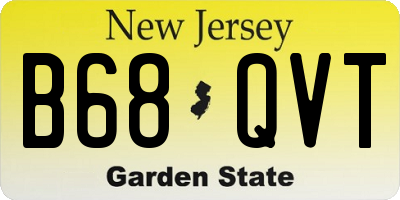 NJ license plate B68QVT
