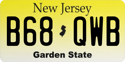 NJ license plate B68QWB