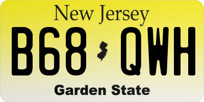 NJ license plate B68QWH