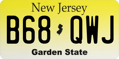 NJ license plate B68QWJ