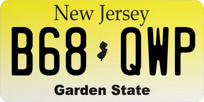 NJ license plate B68QWP