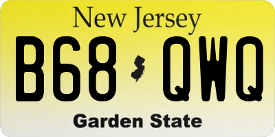 NJ license plate B68QWQ