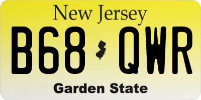 NJ license plate B68QWR