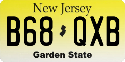 NJ license plate B68QXB
