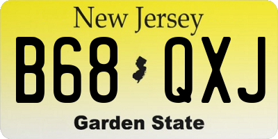 NJ license plate B68QXJ
