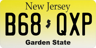 NJ license plate B68QXP