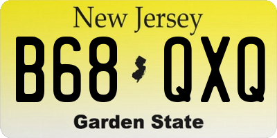 NJ license plate B68QXQ