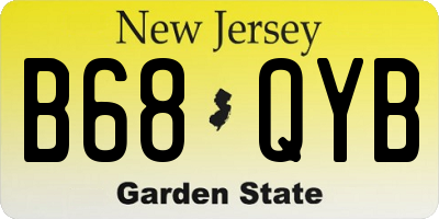 NJ license plate B68QYB