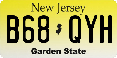 NJ license plate B68QYH