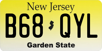 NJ license plate B68QYL