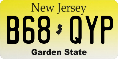 NJ license plate B68QYP