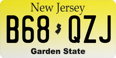 NJ license plate B68QZJ