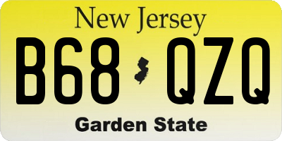 NJ license plate B68QZQ