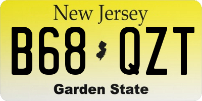 NJ license plate B68QZT