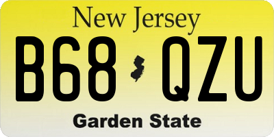 NJ license plate B68QZU
