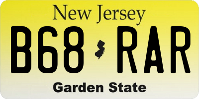 NJ license plate B68RAR