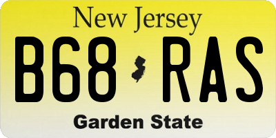 NJ license plate B68RAS