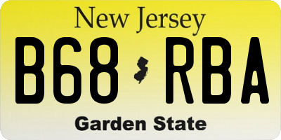 NJ license plate B68RBA