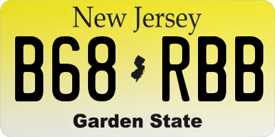 NJ license plate B68RBB
