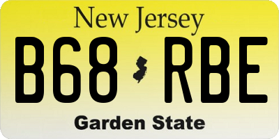 NJ license plate B68RBE