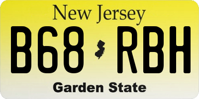 NJ license plate B68RBH