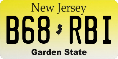NJ license plate B68RBI