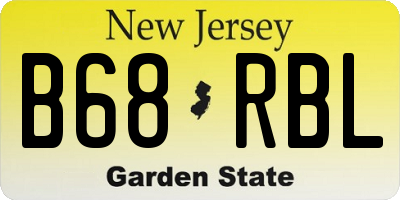NJ license plate B68RBL