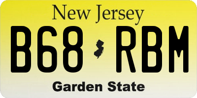 NJ license plate B68RBM