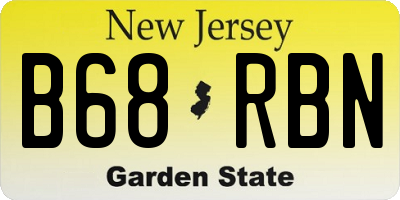 NJ license plate B68RBN