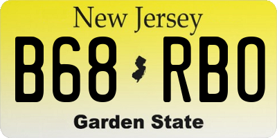 NJ license plate B68RBO