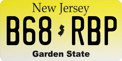 NJ license plate B68RBP