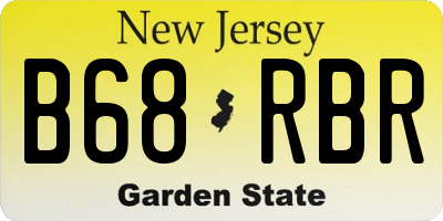 NJ license plate B68RBR