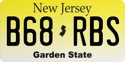 NJ license plate B68RBS