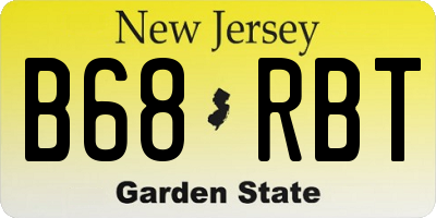 NJ license plate B68RBT