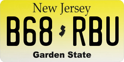 NJ license plate B68RBU