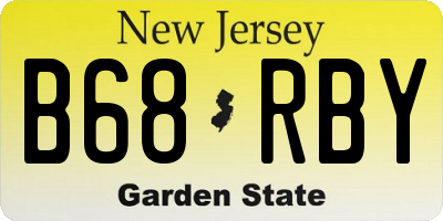 NJ license plate B68RBY