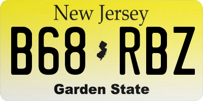 NJ license plate B68RBZ