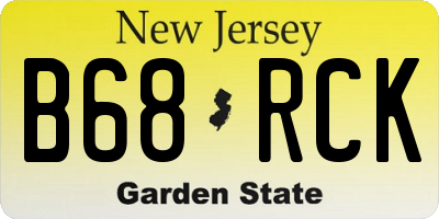 NJ license plate B68RCK