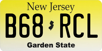 NJ license plate B68RCL