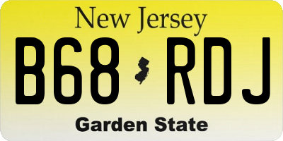 NJ license plate B68RDJ