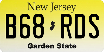NJ license plate B68RDS