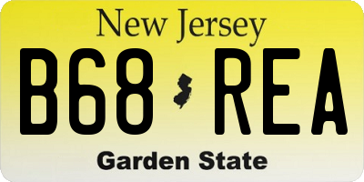 NJ license plate B68REA