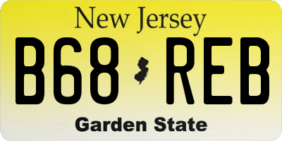 NJ license plate B68REB