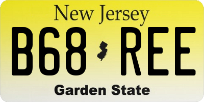 NJ license plate B68REE