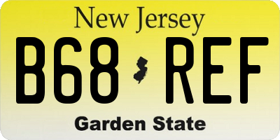 NJ license plate B68REF