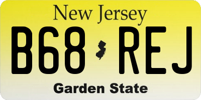 NJ license plate B68REJ